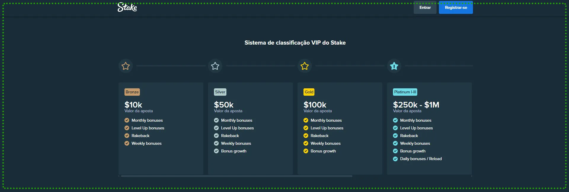 Características da Plataforma Stake